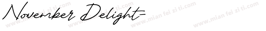 November Delight字体转换